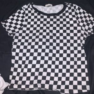 Checkered crop top